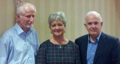 Martina Meskell (centre) with John Kelly and Noel McCann (right) of ACI